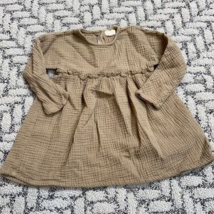 The Simple Folk dress 2-3 years olive green/brown